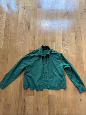 ASOS Men’s Forest Green Cropped Button-Up Shirt